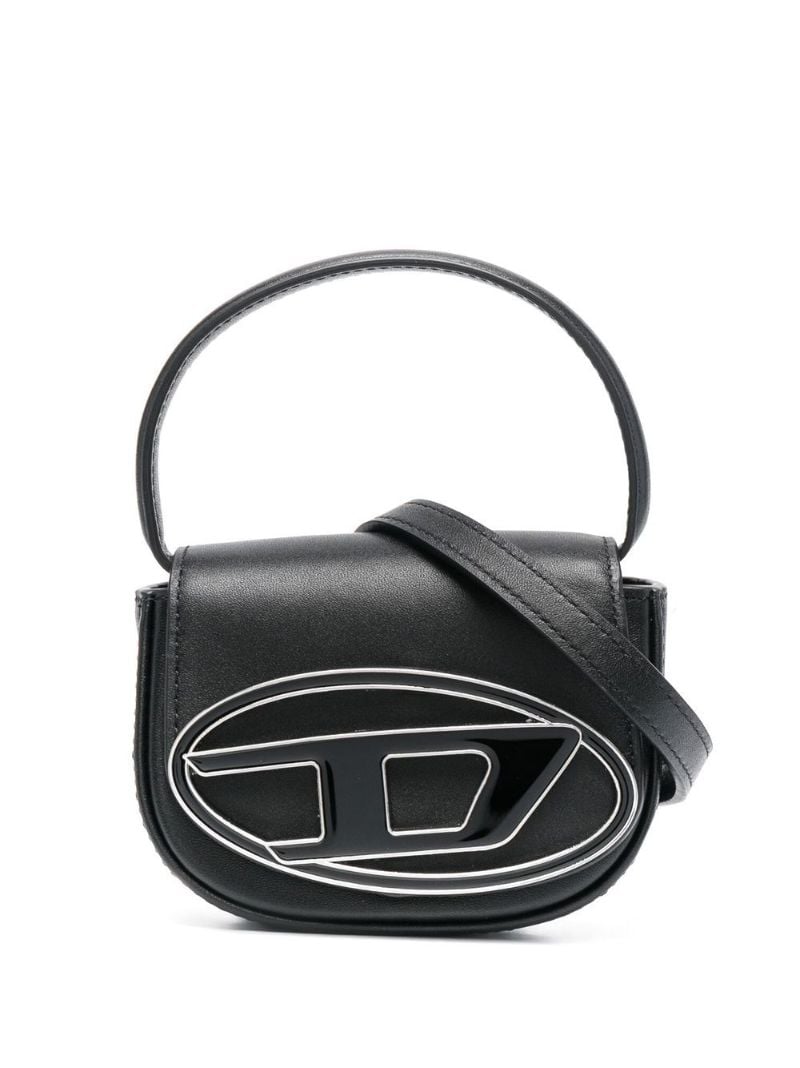 Black Mini 1dr Leather Crossbody Bag