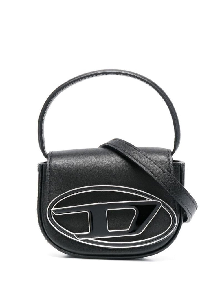 Black Mini 1dr Leather Crossbody Bag