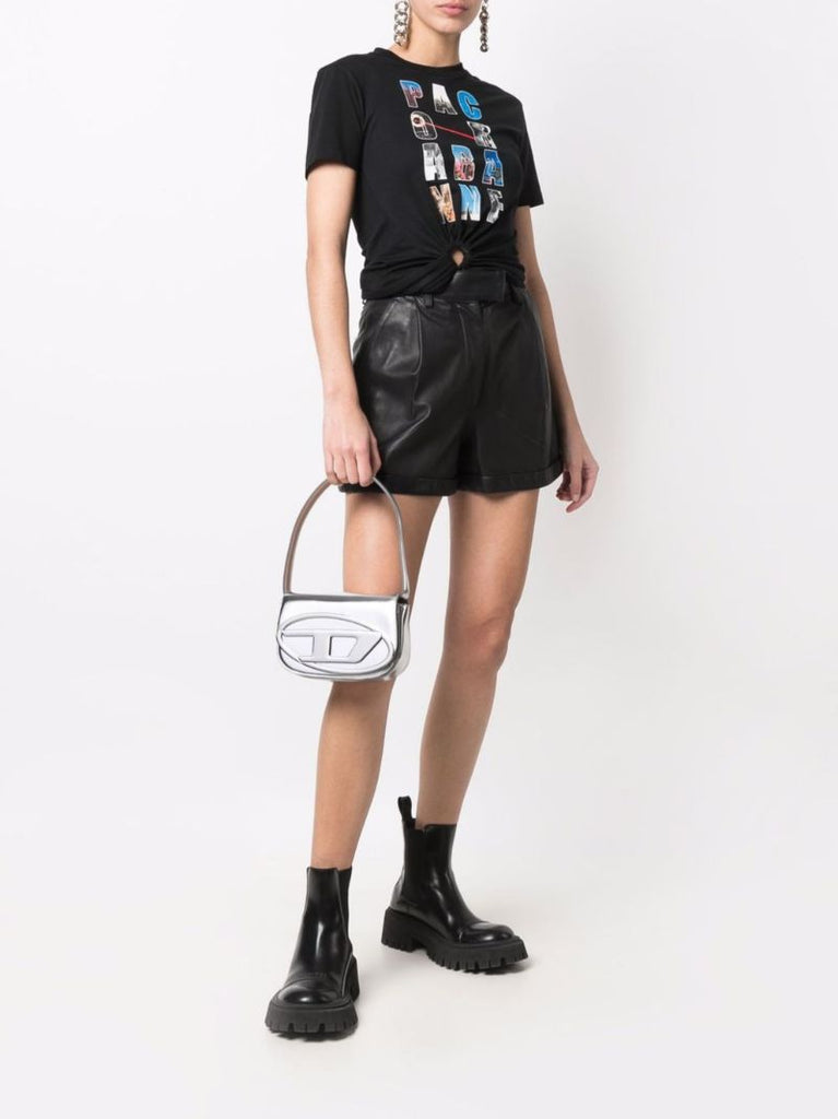 Silver 1dr Metallic Shoulder Bag