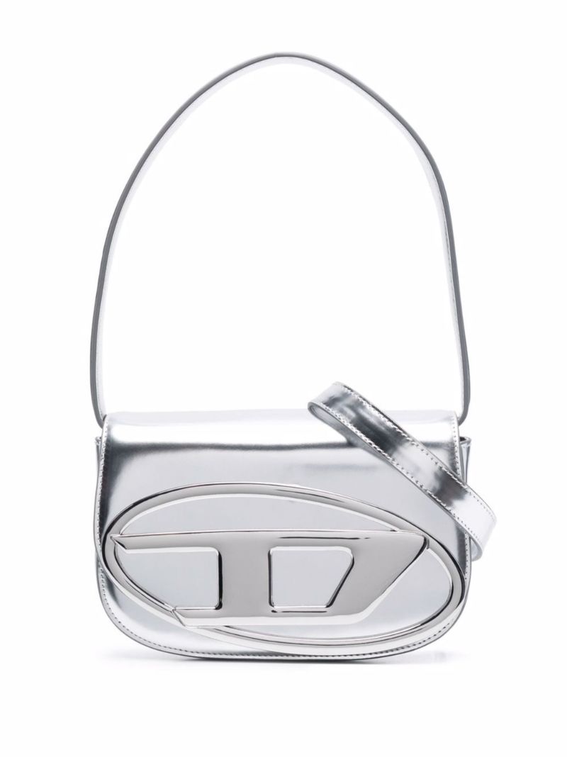 Silver 1dr Metallic Shoulder Bag