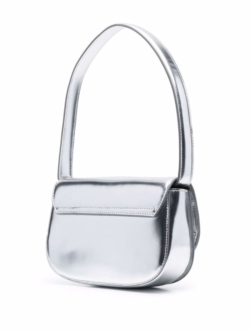 Silver 1dr Metallic Shoulder Bag