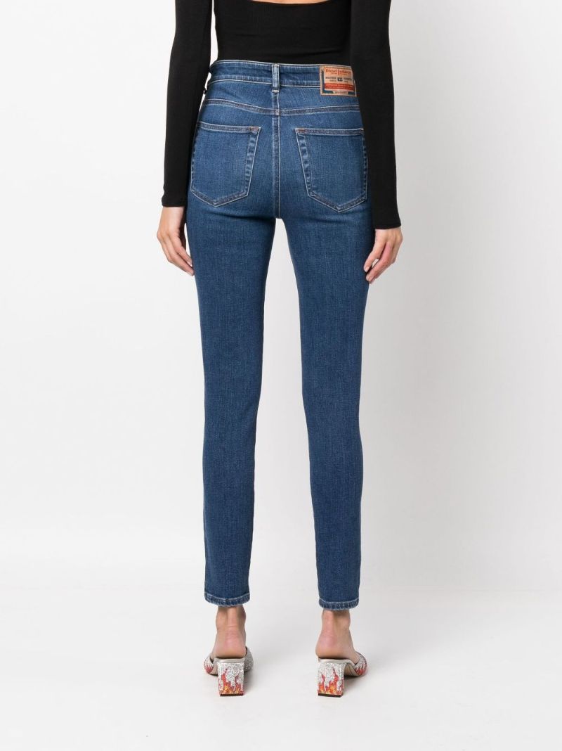Blue High Waist Slim Jeans