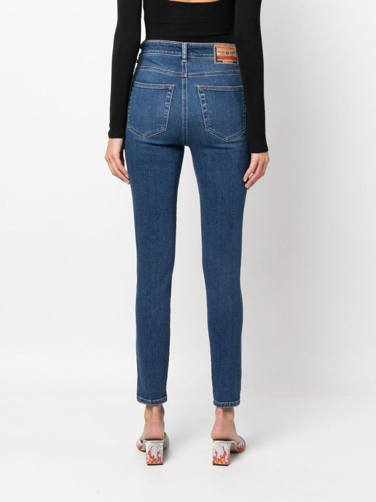 Blue High Waist Slim Jeans