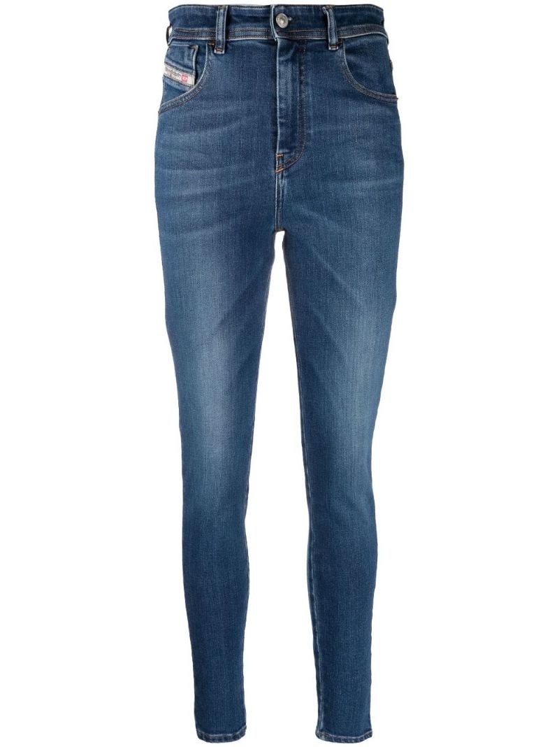 Blue High Waist Slim Jeans