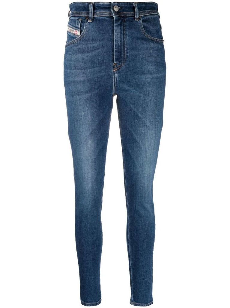 Blue High Waist Slim Jeans