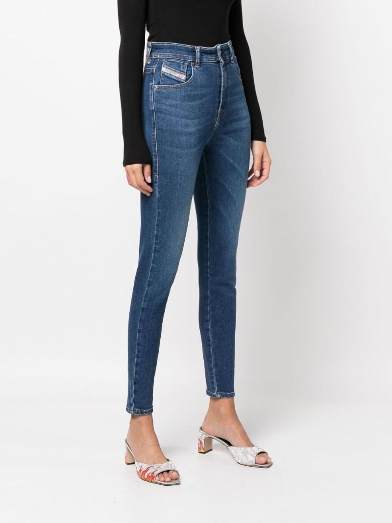 Blue High Waist Slim Jeans