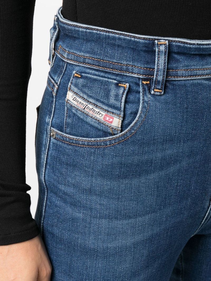 Blue High Waist Slim Jeans