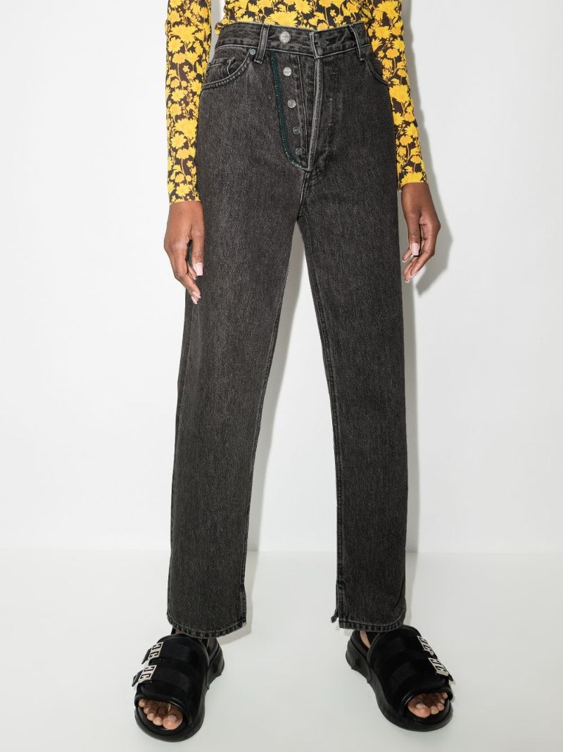 High Waist Straight Leg Jeans