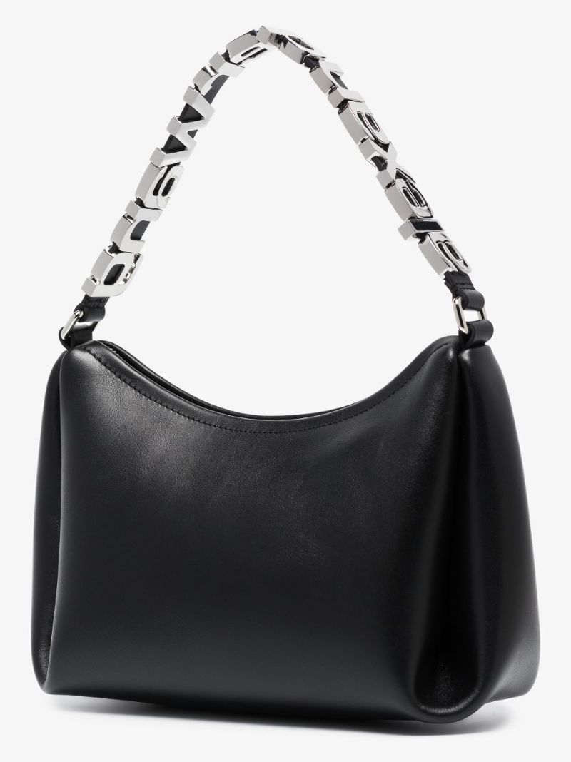 Black Marquess Medium Leather Shoulder Bag