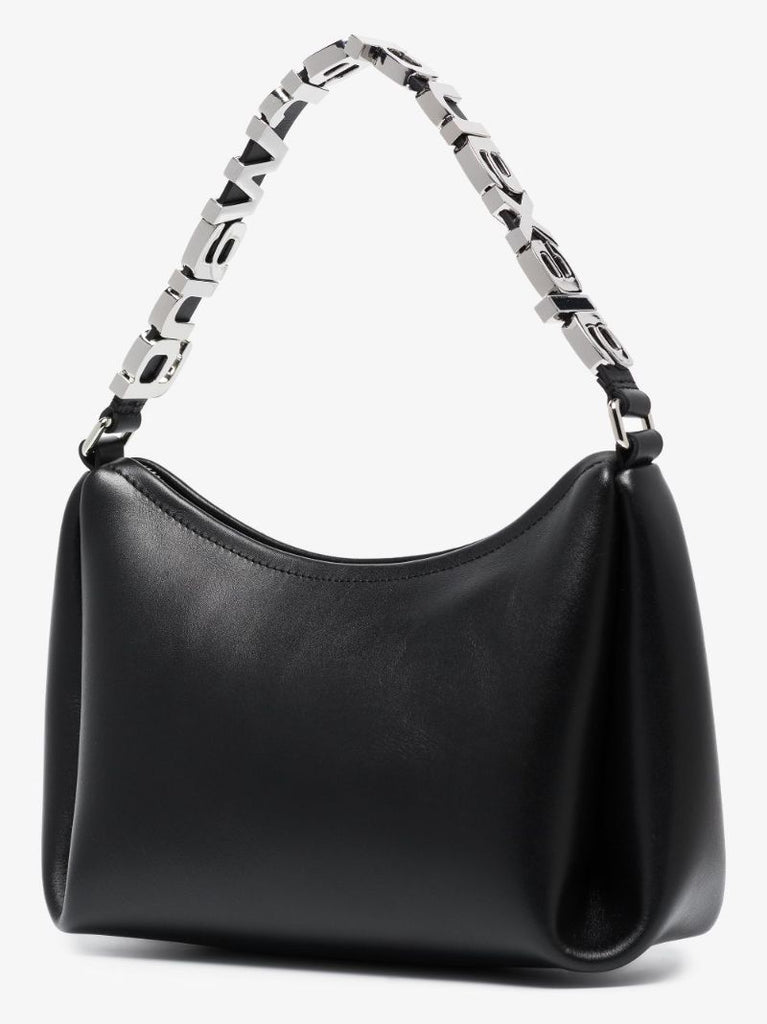 Black Marquess Medium Leather Shoulder Bag