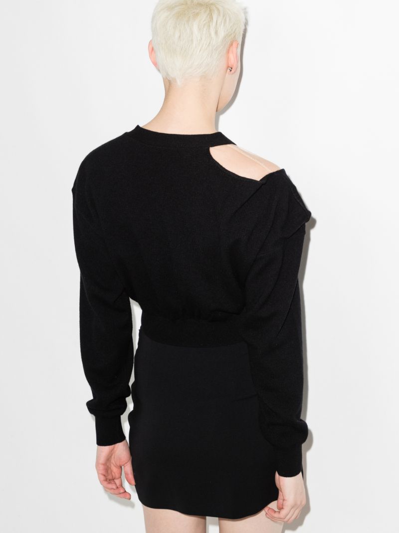 Cutout Cropped Cardigan