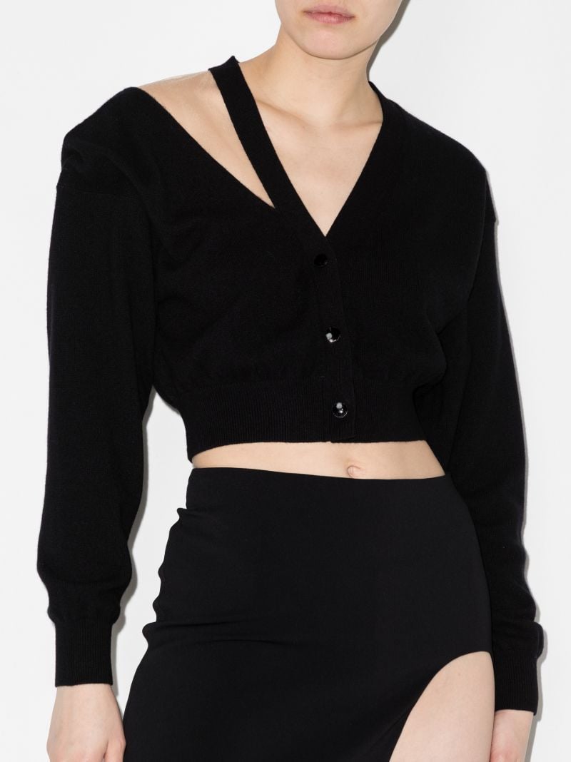 Cutout Cropped Cardigan