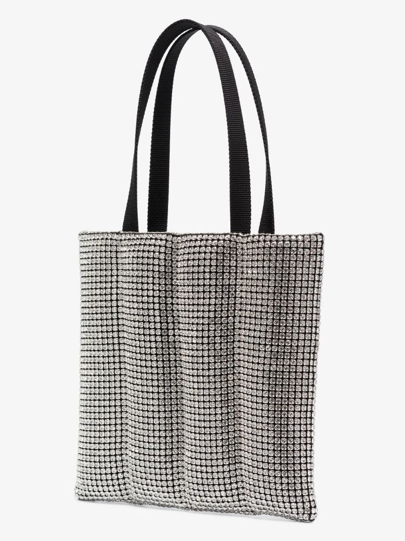 Silver Heiress Crystal Tote Bag