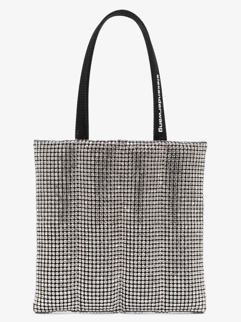 Silver Heiress Crystal Tote Bag