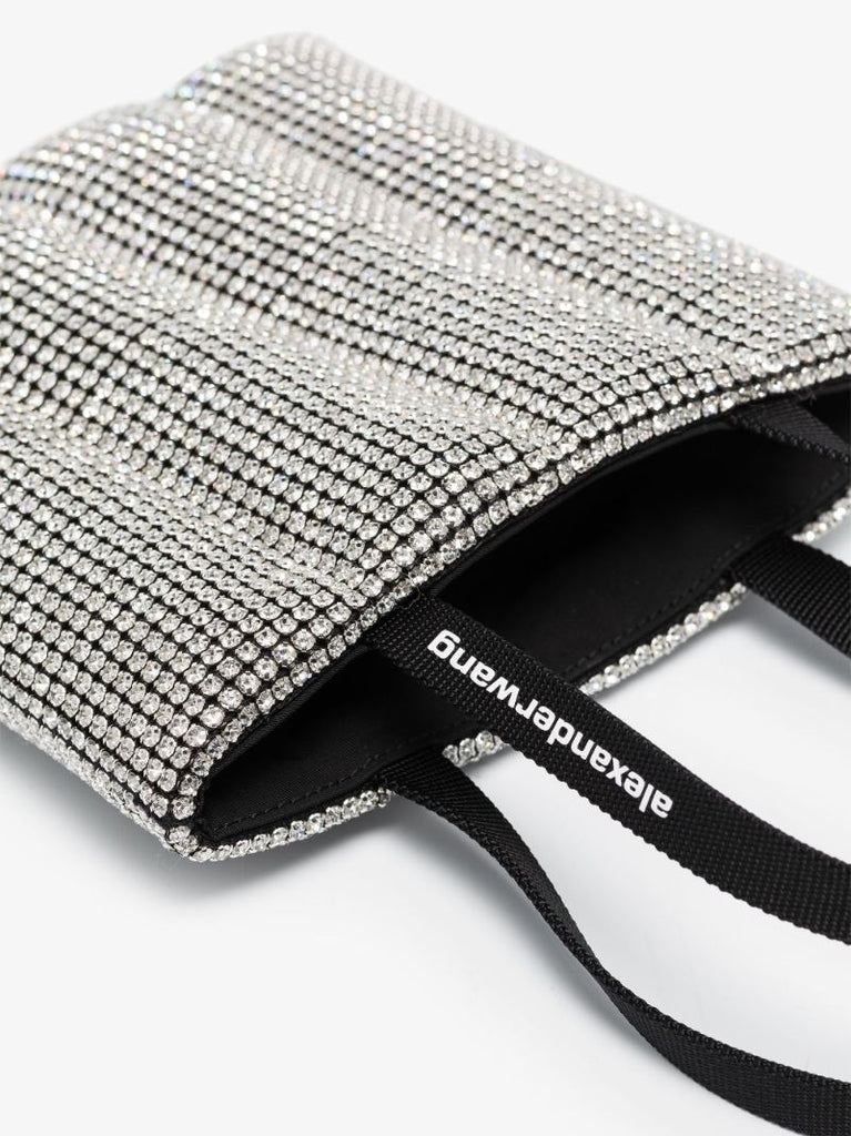 Silver Heiress Crystal Tote Bag