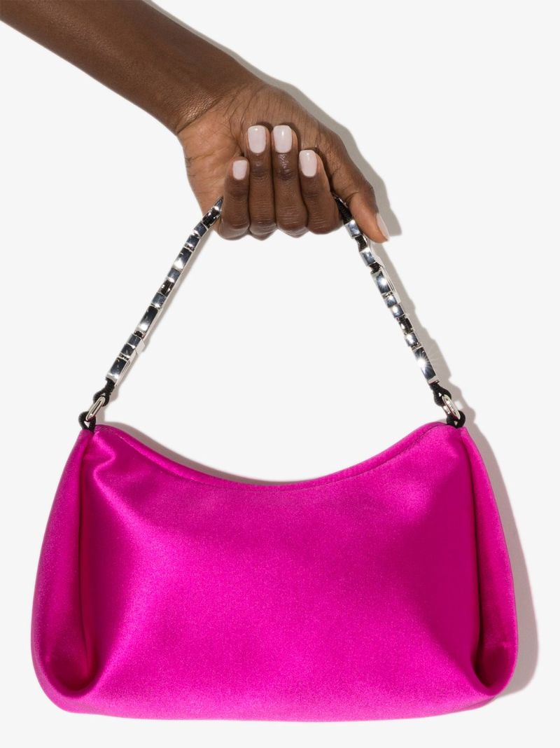 Pink Marquess Medium Satin Shoulder Bag