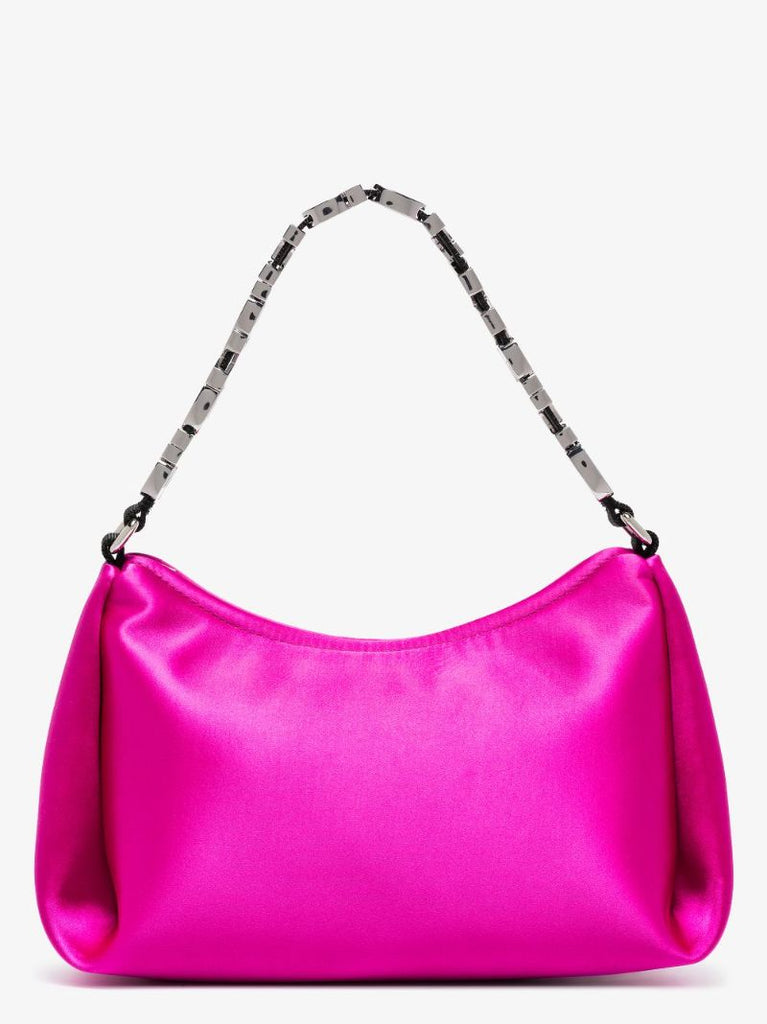 Pink Marquess Medium Satin Shoulder Bag