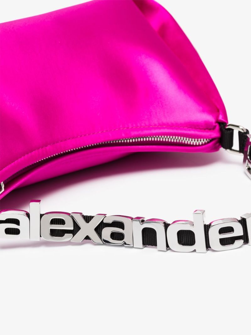 Pink Marquess Medium Satin Shoulder Bag