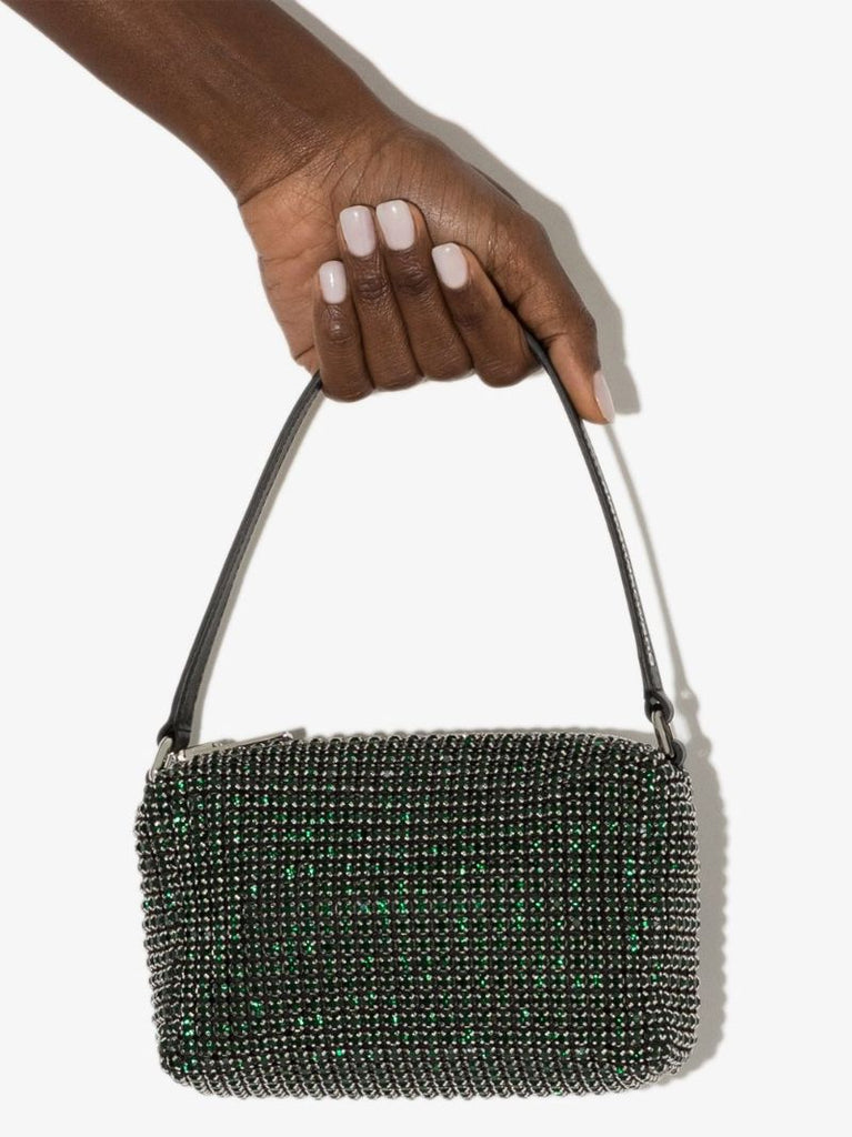 Green Heiress Medium Crystal Clutch Bag