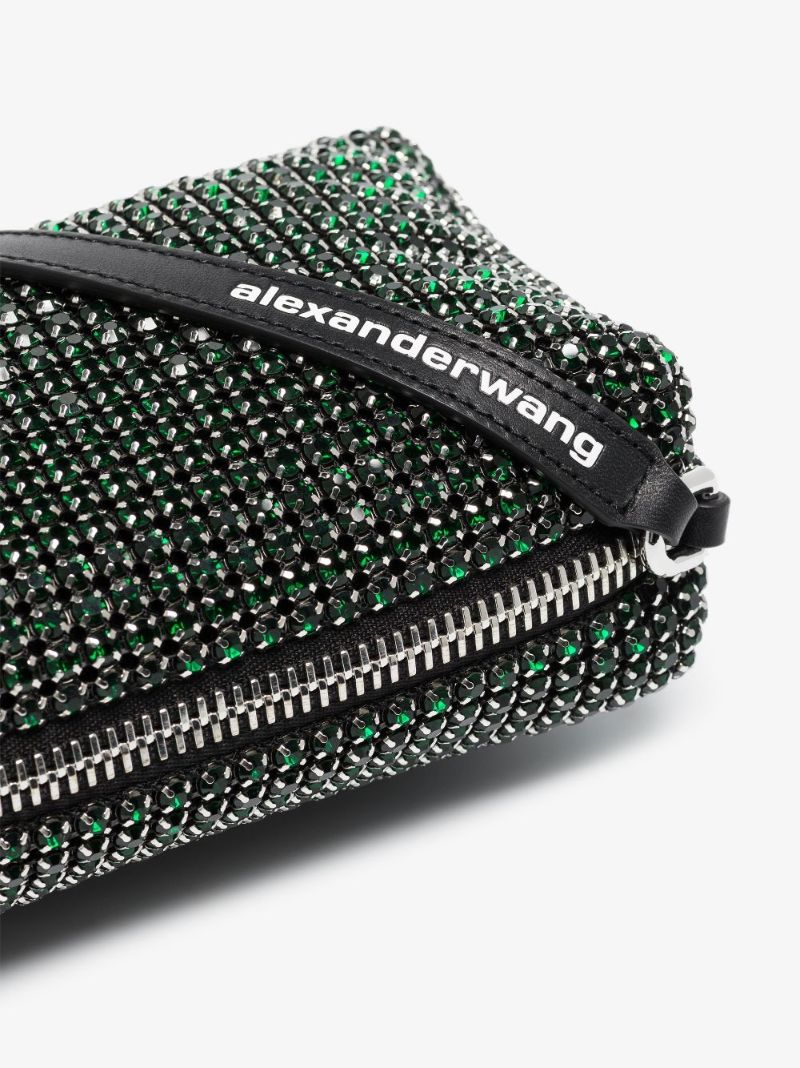 Green Heiress Medium Crystal Clutch Bag