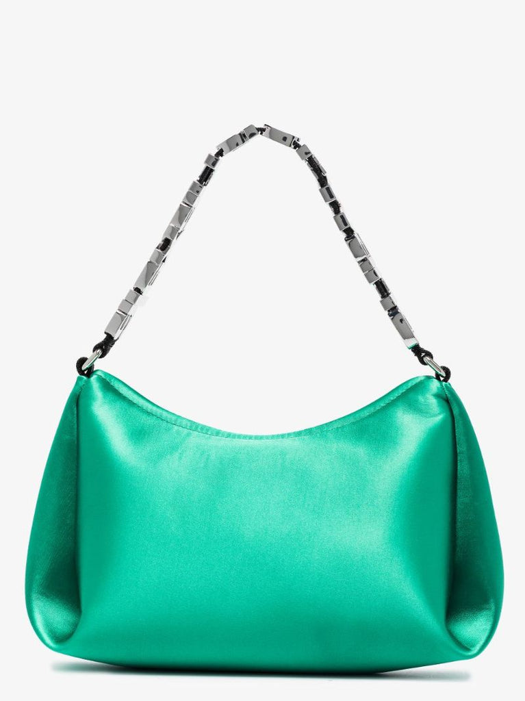 Green Marquess Medium Satin Shoulder Bag
