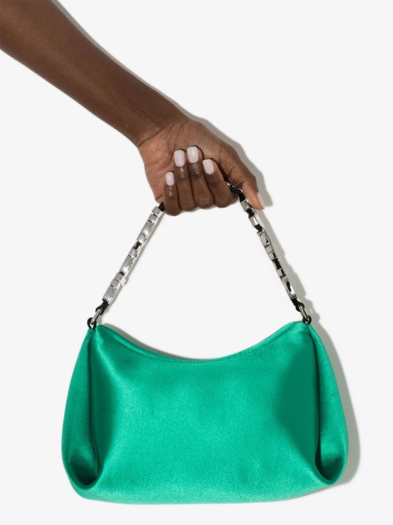 Green Marquess Medium Satin Shoulder Bag