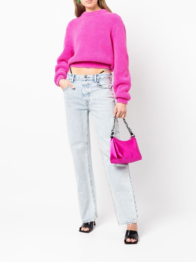 Blue Logo Strap Straight-leg Jeans