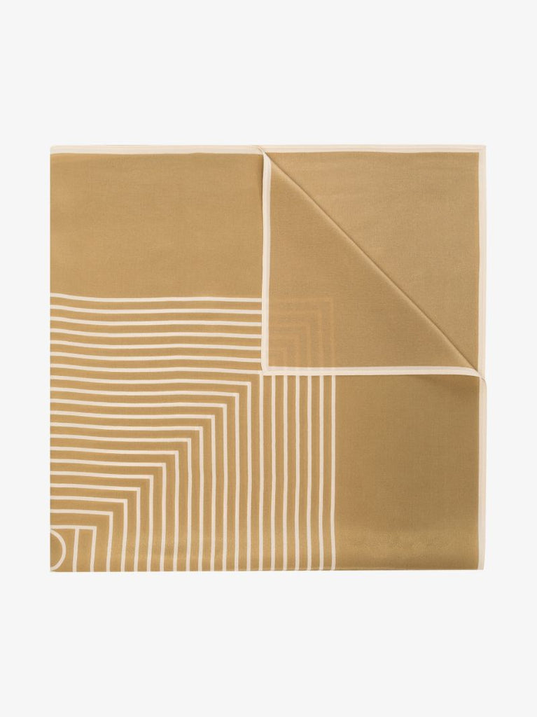 Neutral Monogram Silk Scarf