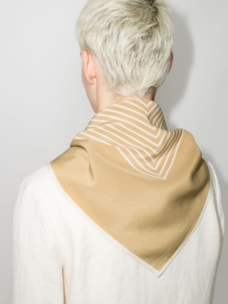 Neutral Monogram Silk Scarf