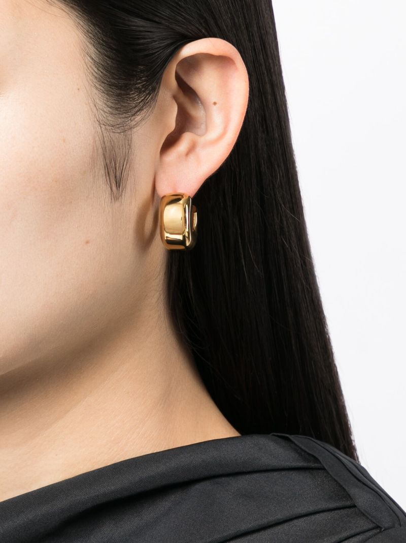 Gold-plated Tire Hoop Earrings