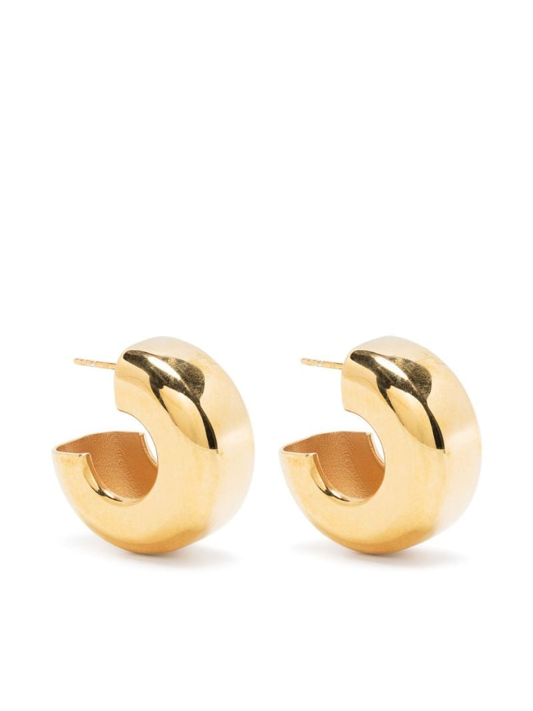 Gold-plated Tire Hoop Earrings