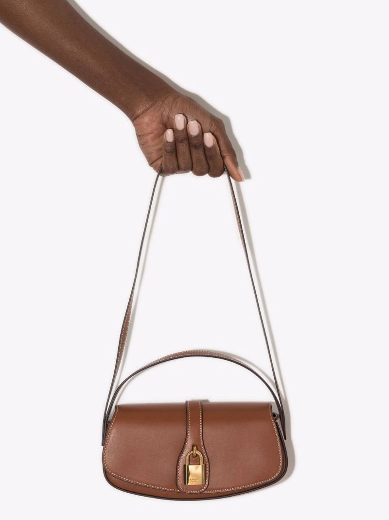 Brown Leather Clutch Bag
