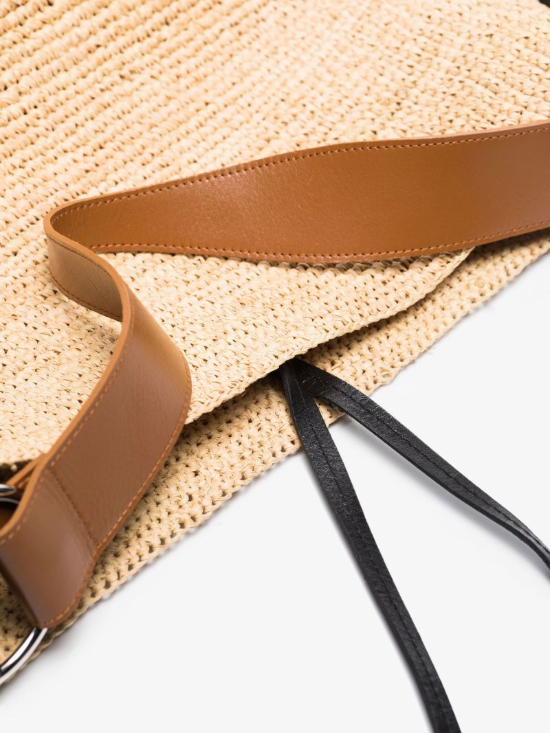 Neutral Bayia Raffia Bucket Bag