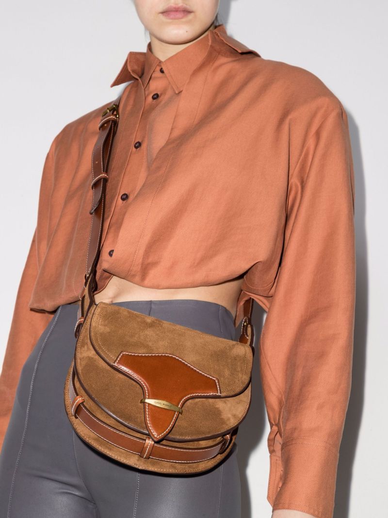 Brown Botsy Suede Cross Body Bag