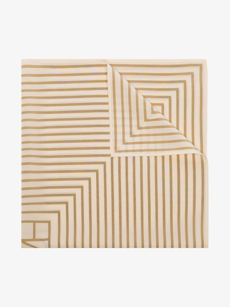 Neutral Signature Monogram Silk Scarf