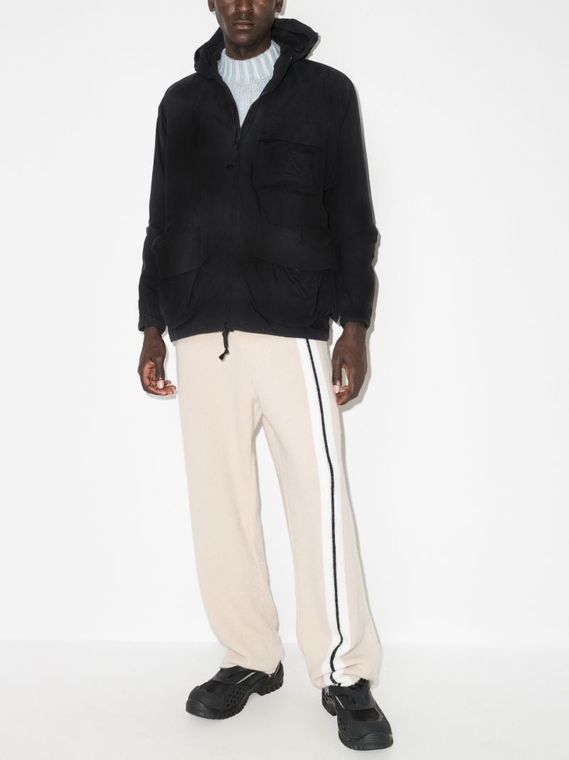 Black C/n Hooded Parka Coat