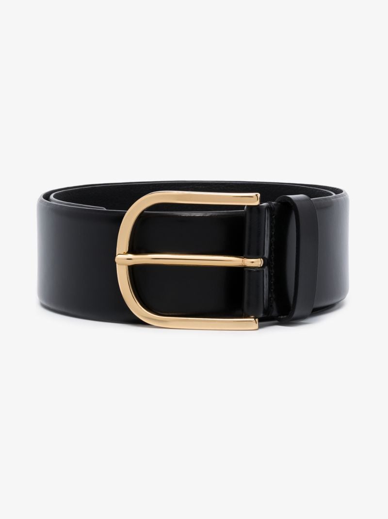 Black Wide Leather Belt