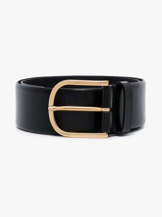 Black Wide Leather Belt
