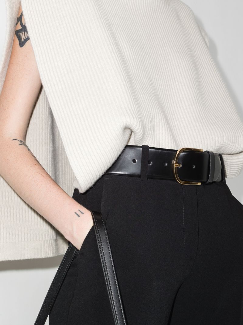 Black Wide Leather Belt