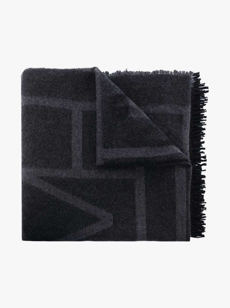 Dark Grey Logo Jacquard Scarf