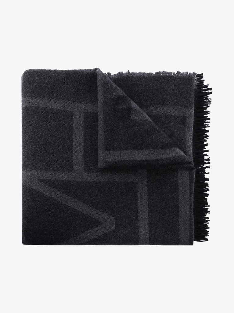 Dark Grey Logo Jacquard Scarf