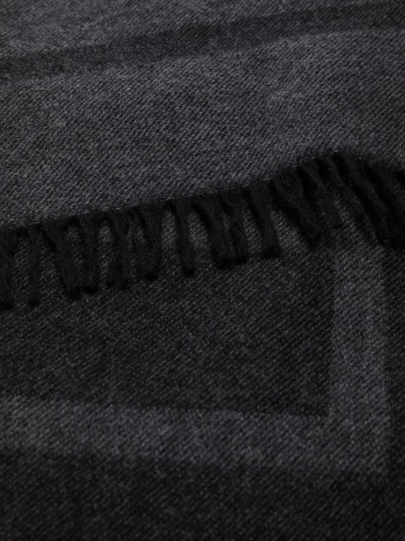 Dark Grey Logo Jacquard Scarf