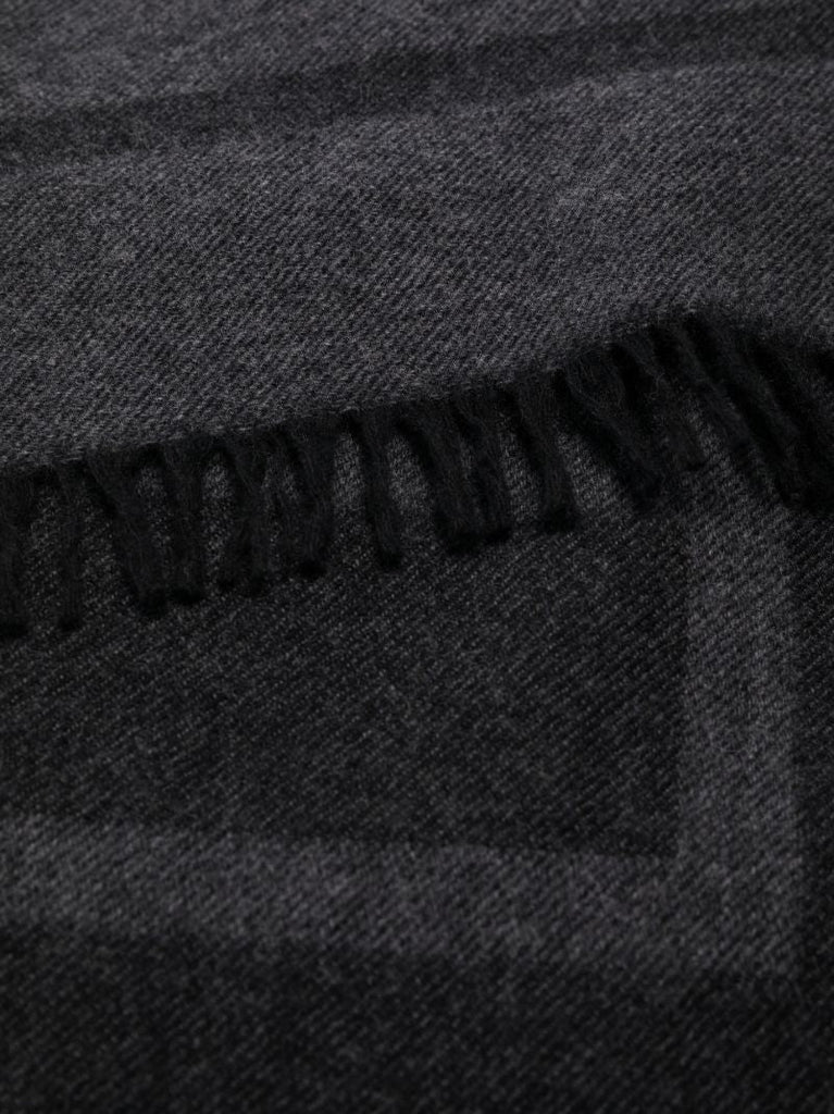 Dark Grey Logo Jacquard Scarf