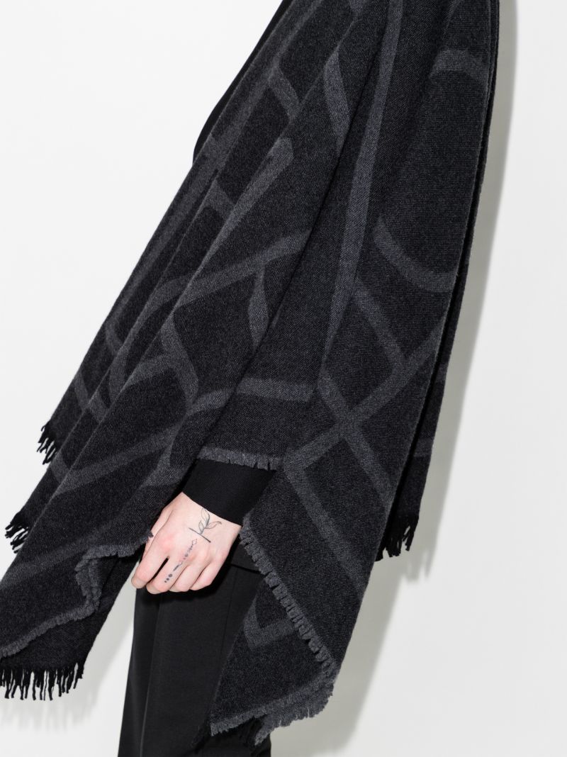 Dark Grey Logo Jacquard Scarf