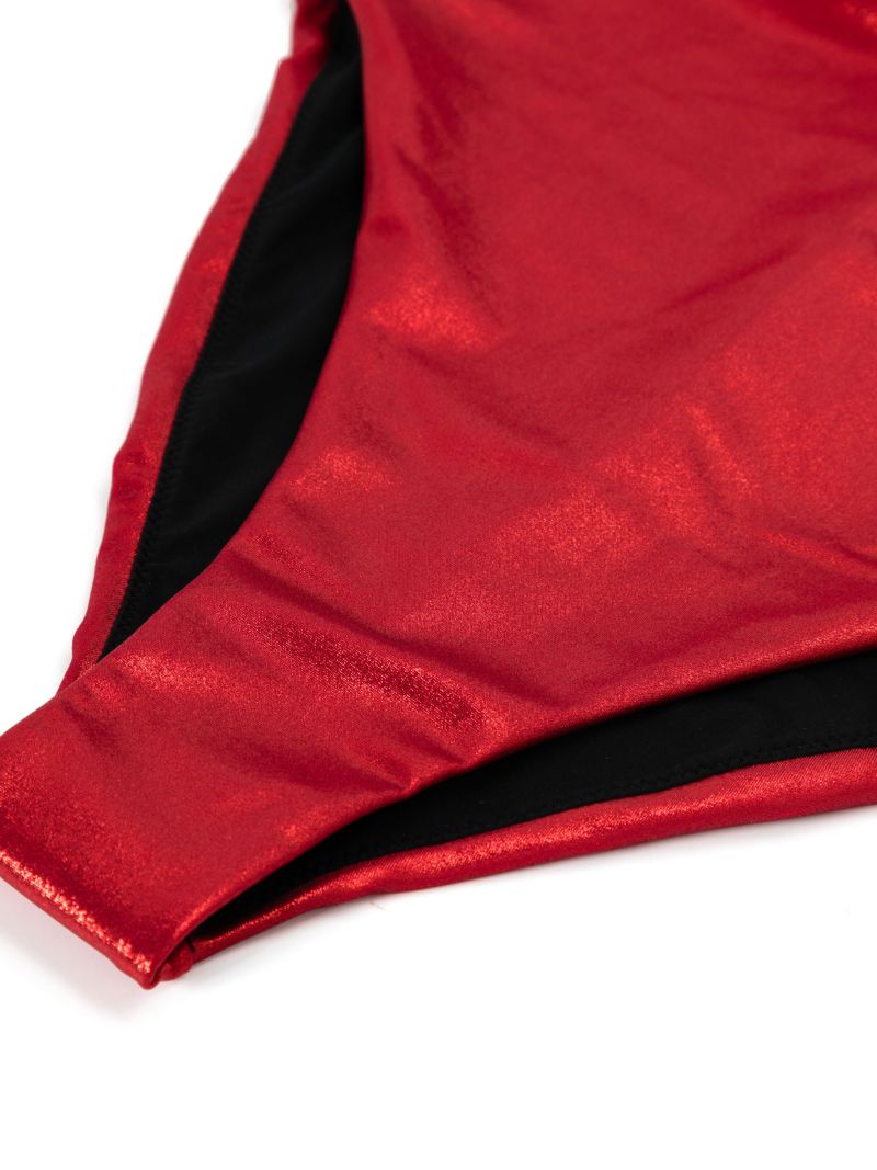 Red Scoop Neck Bodysuit