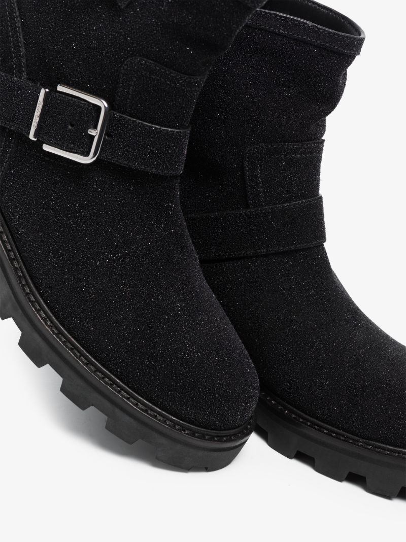 Black Youth Ii Suede Biker Boots