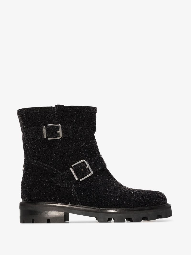 Black Youth Ii Suede Biker Boots