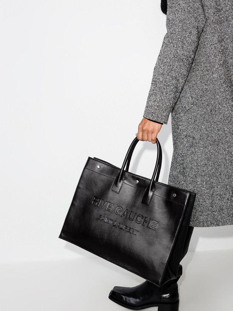 Large Rive Gauche Leather Tote Bag