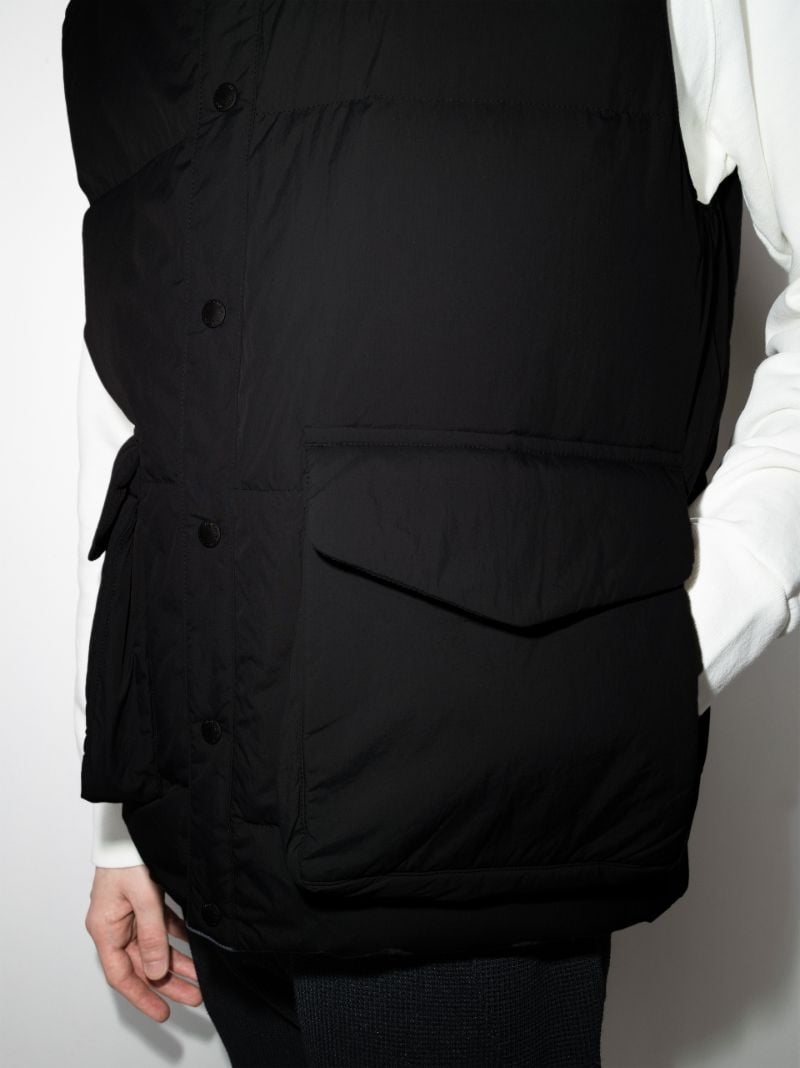 Black Buttoned Padded Gilet