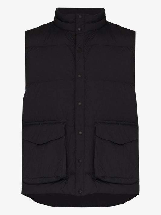 Black Buttoned Padded Gilet